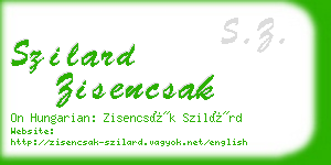 szilard zisencsak business card